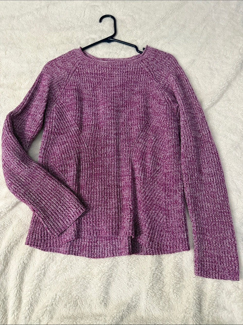 Style & Co. Heathered Magenta Crewneck Sweater